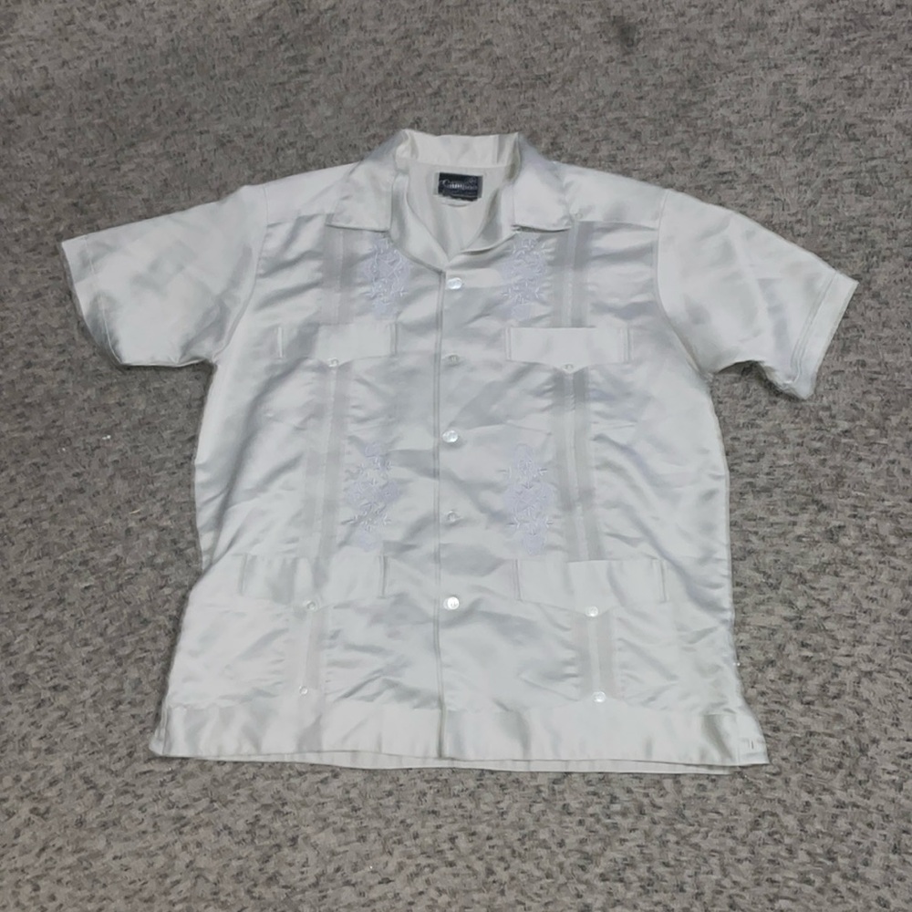 Brownish grey guayabera